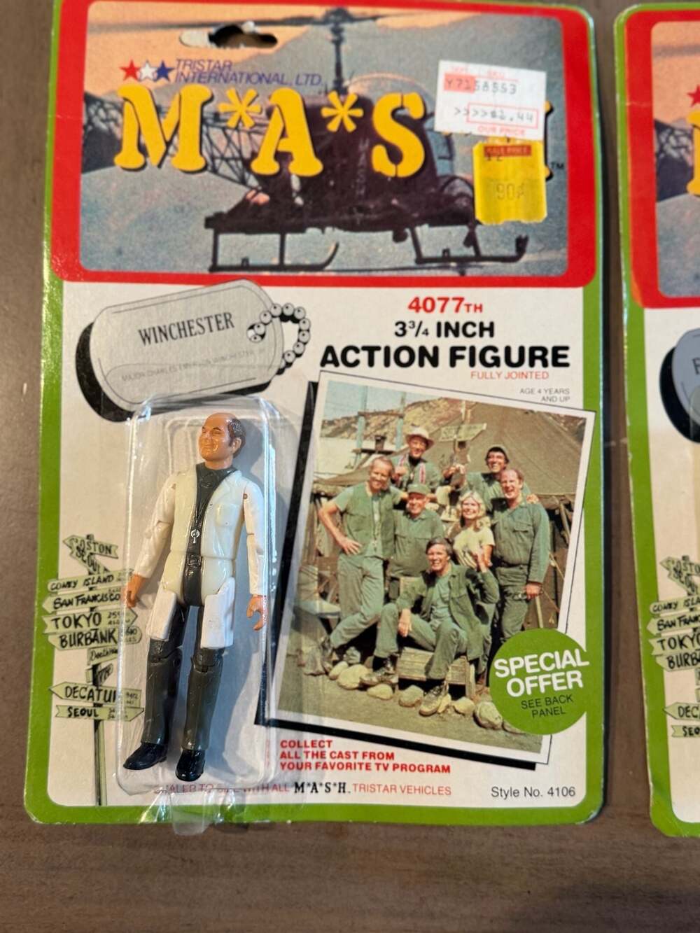 Set of 3 Vintage 1982 M*A*S*H 4077th Action Figures (Winchester, Father Mulcahy,